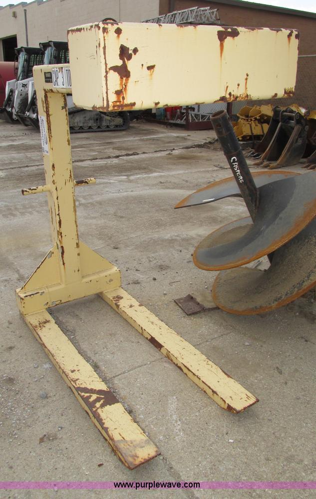 image for item F7388 Contrx three ton fork attachment for boom truck