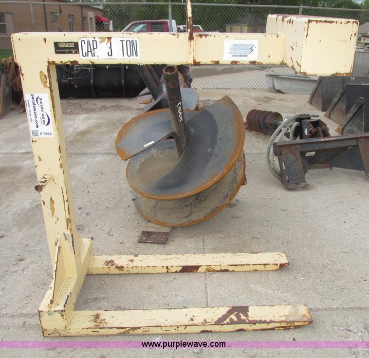 image for item F7388 Contrx three ton fork attachment for boom truck