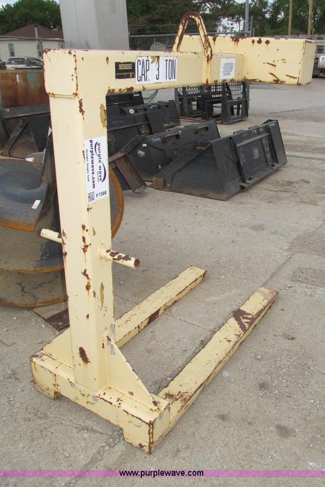 image for item F7388 Contrx three ton fork attachment for boom truck