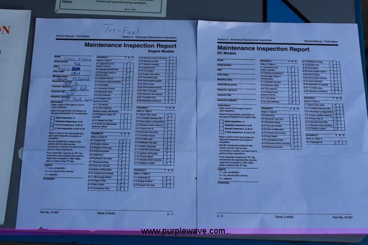 image for item H2699 1993 Genie Z45/22 boom lift