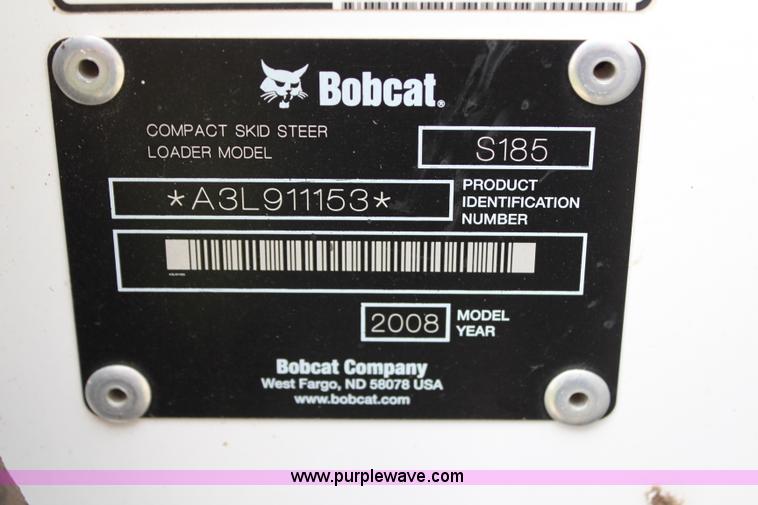 image for item H2711 2008 Bobcat S185 skid steer