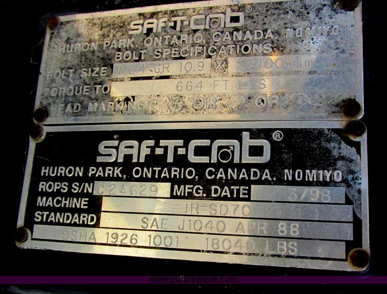 image for item I2568 1998 Ingersoll Rand SD-70F Pro Pac vibratory pad foot compactor