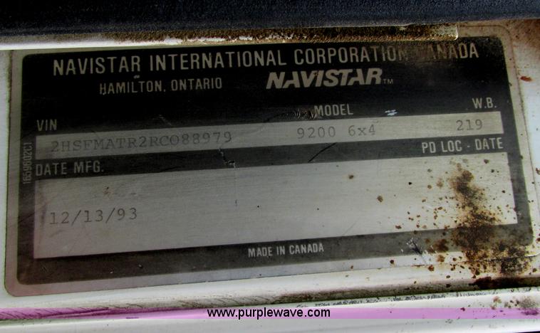 image for item I4177 1994 International 9200 dump truck