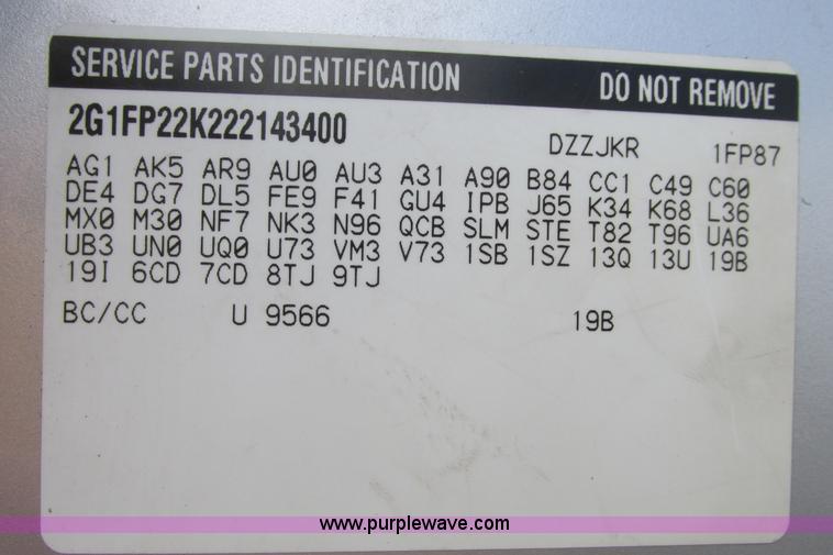 image for item I9647 2002 Chevrolet Camaro