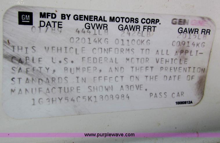 image for item I9679 1989 Oldsmobile Royale Bougham