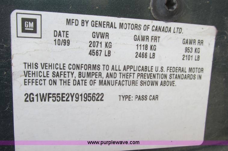 image for item I9710 2000 Chevrolet Impala