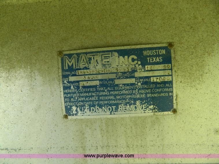 image for item H2470 1996 Mate end dump aluminum trailer