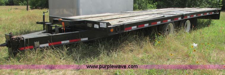 image for item I9636 1997 Trail King TKT32 tilt deck flatbed trailer