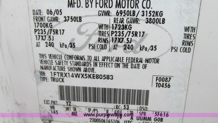 image for item G9117 2005 Ford F150 XLT SuperCab pickup truck