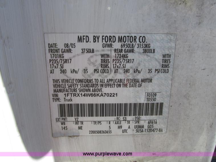 image for item G9122 2006 Ford F150 XLT SuperCab pickup truck