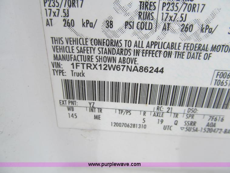 image for item H9000 2007 Ford F150 XLT SuperCab pickup truck