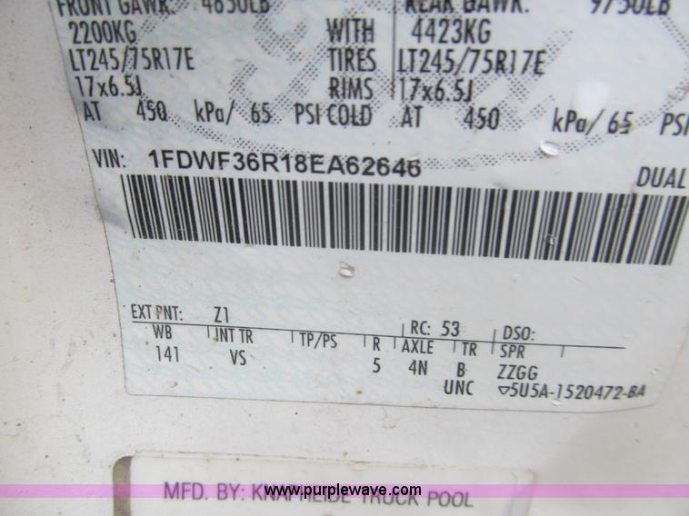 image for item I7003 2008 Ford F350 Super Duty XL service truck