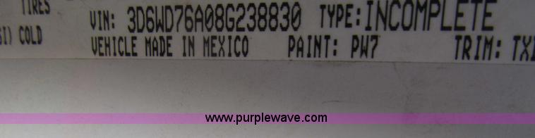 image for item I7010 2008 Dodge Ram 5500 service truck with crane