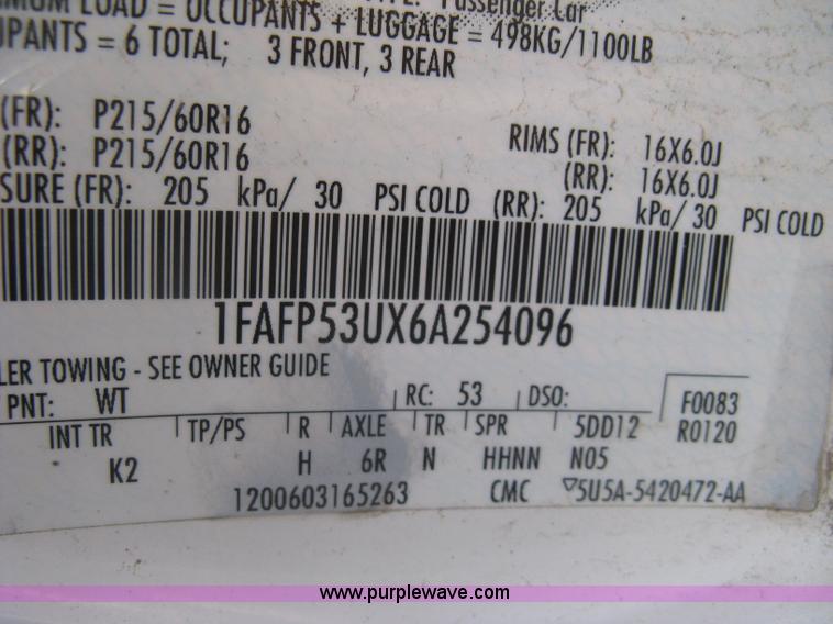 image for item AS9151 2006 Ford Taurus SE