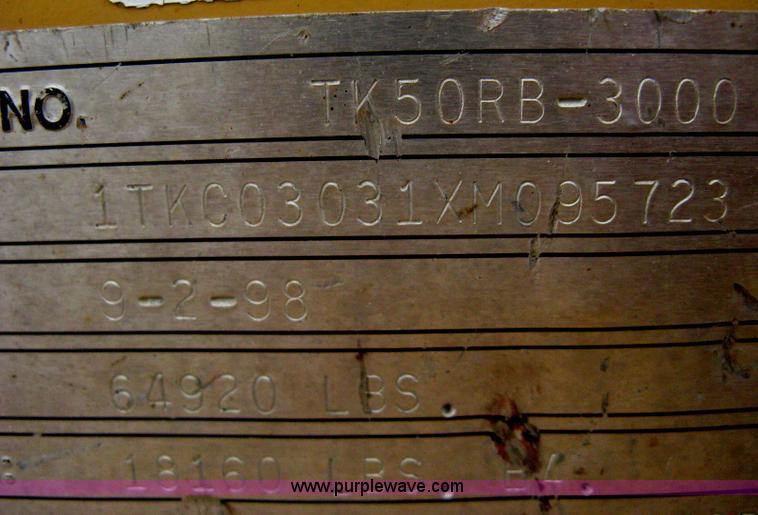 image for item AS9187 1999 Trail King TK50RB-3000 roll back flatbed trailer