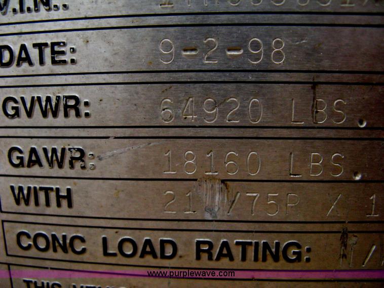 image for item AS9187 1999 Trail King TK50RB-3000 roll back flatbed trailer