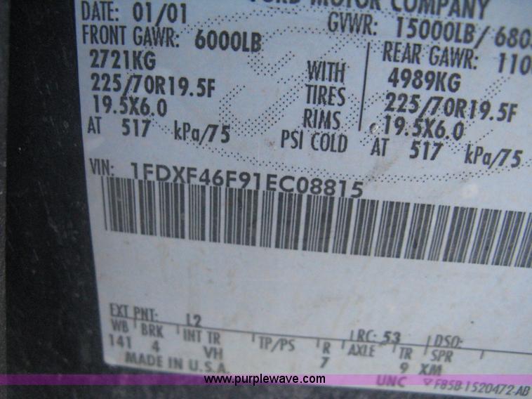 image for item AS9210 2001 Ford F450 XL Super Duty dump bed truck