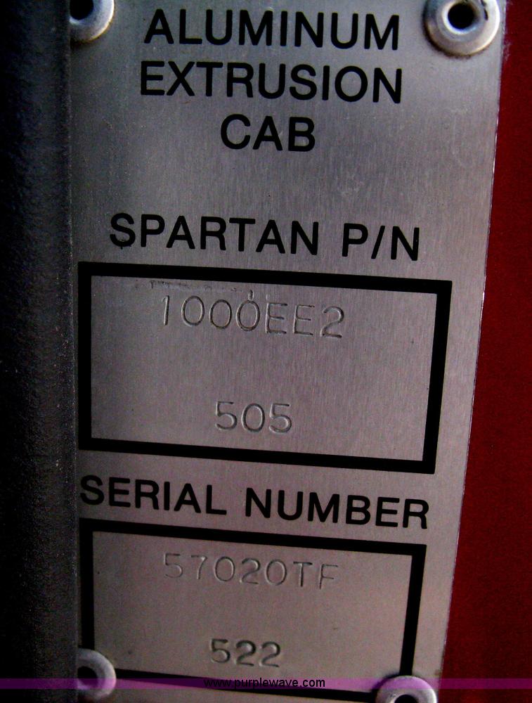 image for item H5458 1998 Spartan Gladiator fire truck