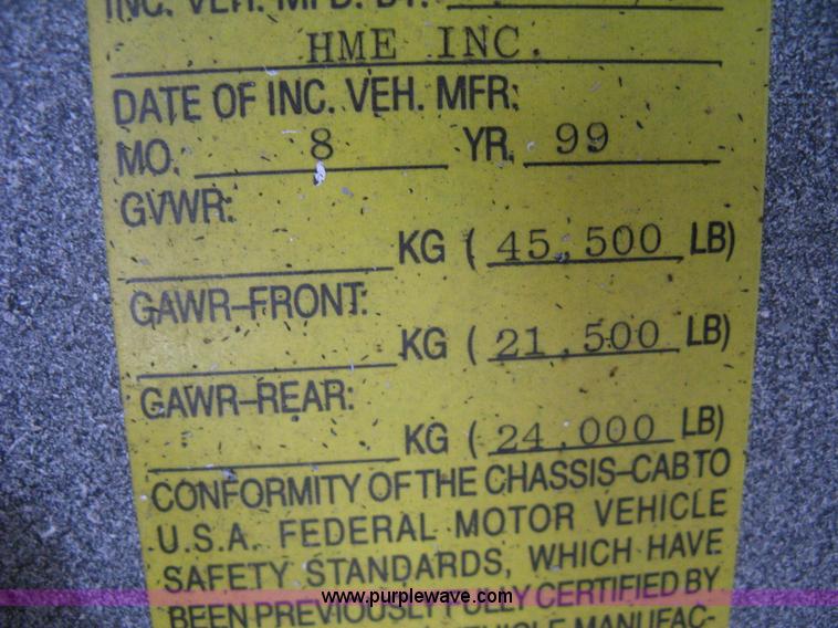 image for item H5460 2000 HME 1871 fire truck