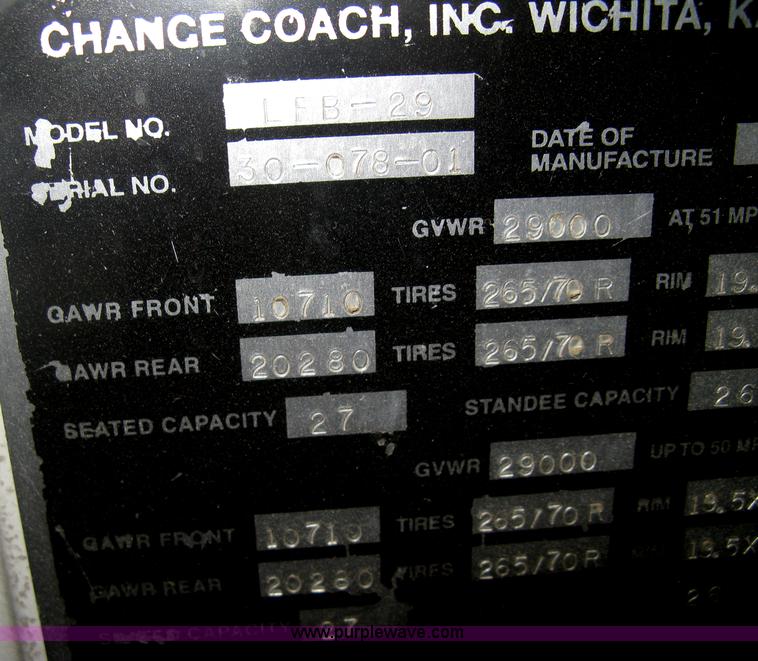 image for item H5471 2001 Chance Coach Opus 29' transit bus