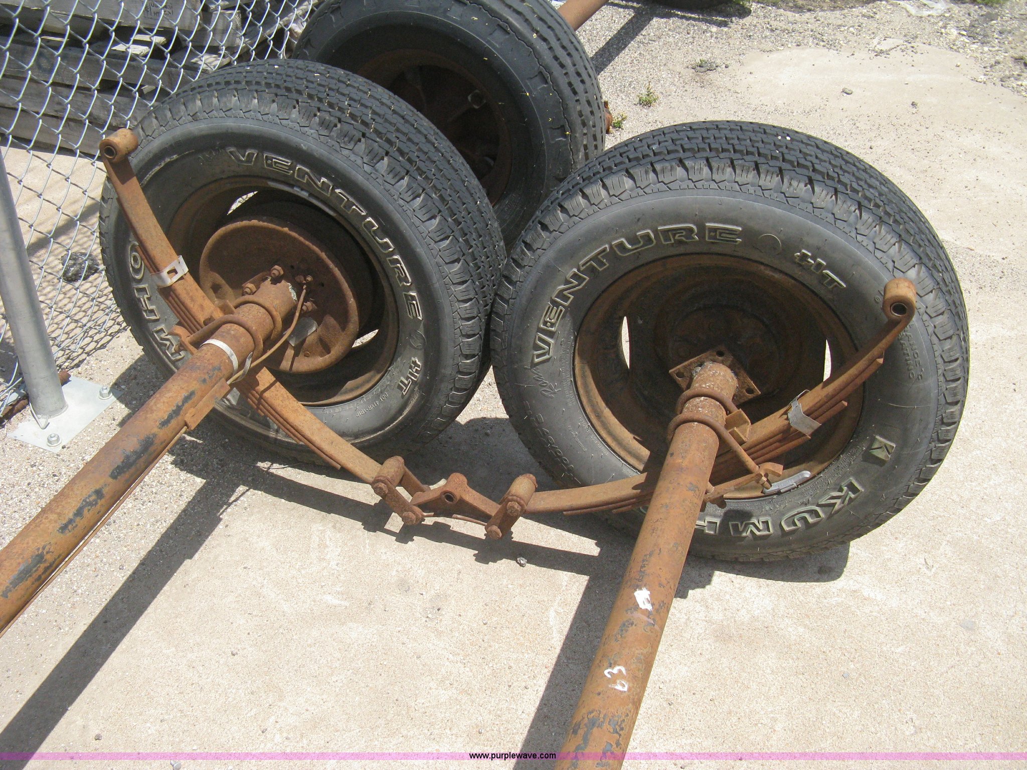 (3) axles and wheels in Wichita, KS Item AS9190 sold Purple Wave