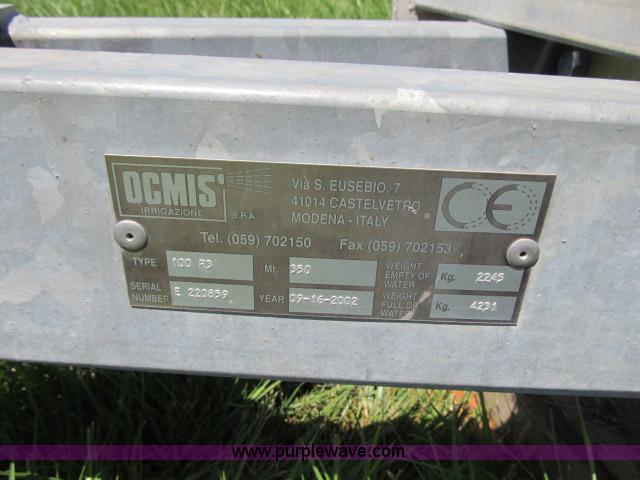 image for item D3991 Oemis 100 R3 traveling irrigation gun
