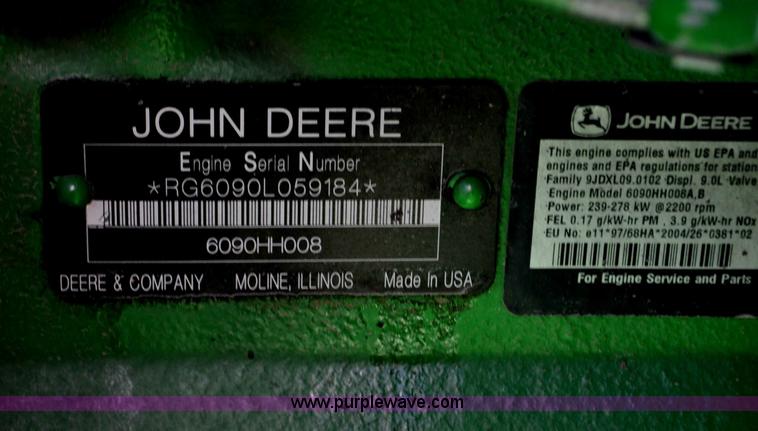 image for item G6479 2009 John Deere 9770 STS combine