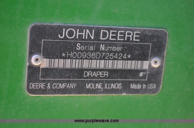 image for item G6481 2008 John Deere 936D 36' draper head