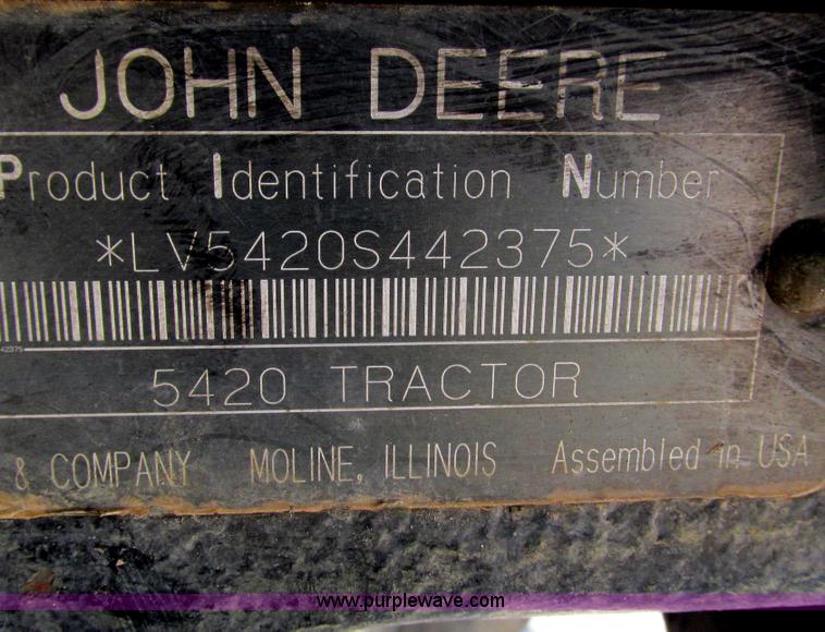 image for item G9300 2004 John Deere 5420 tractor