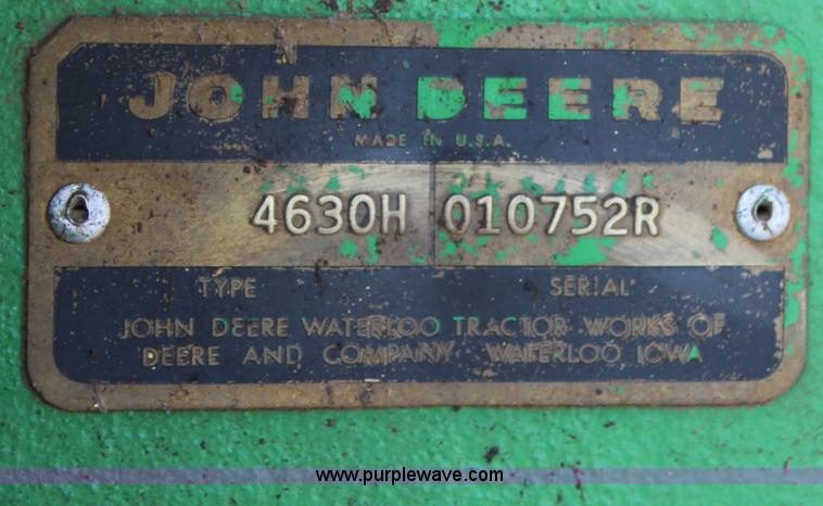 image for item H2530 1974 John Deere 4630 tractor