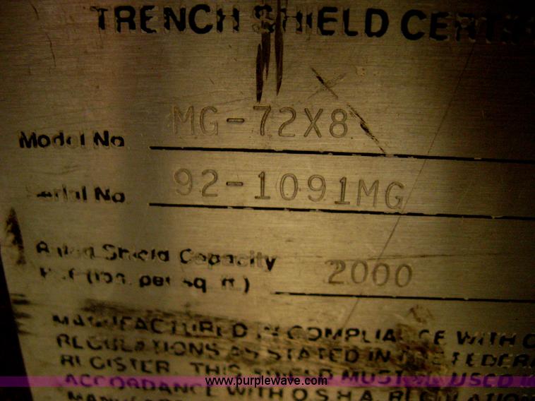 image for item AS9119 Shield Company MG-72X8 cylinder trench shield