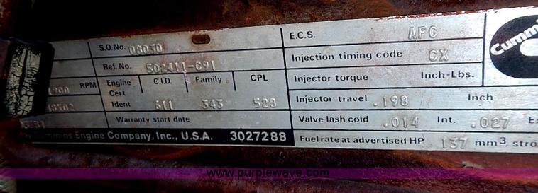 image for item AZ9904 (13) assorted Cummins diesel engines