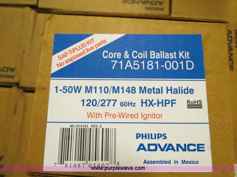 image for item B4919 Assorted outdoor light fixtures, ballast kits, and other parts