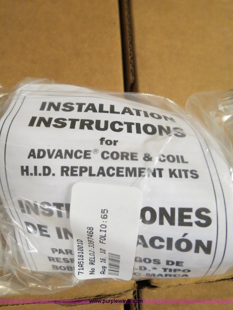 image for item B4919 Assorted outdoor light fixtures, ballast kits, and other parts