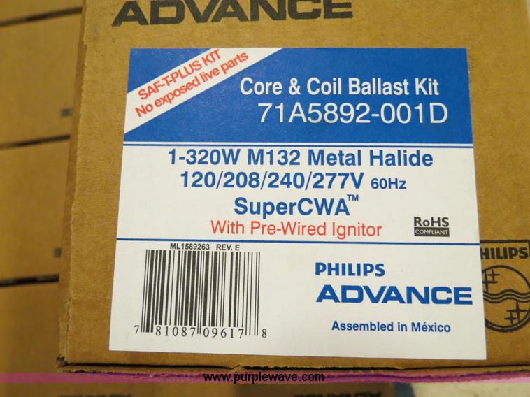 image for item B4919 Assorted outdoor light fixtures, ballast kits, and other parts