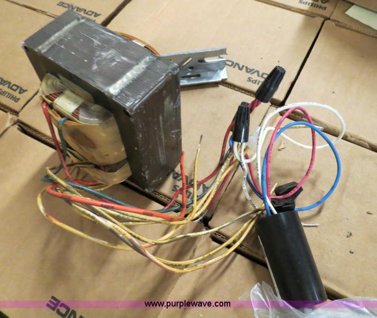 image for item B4919 Assorted outdoor light fixtures, ballast kits, and other parts