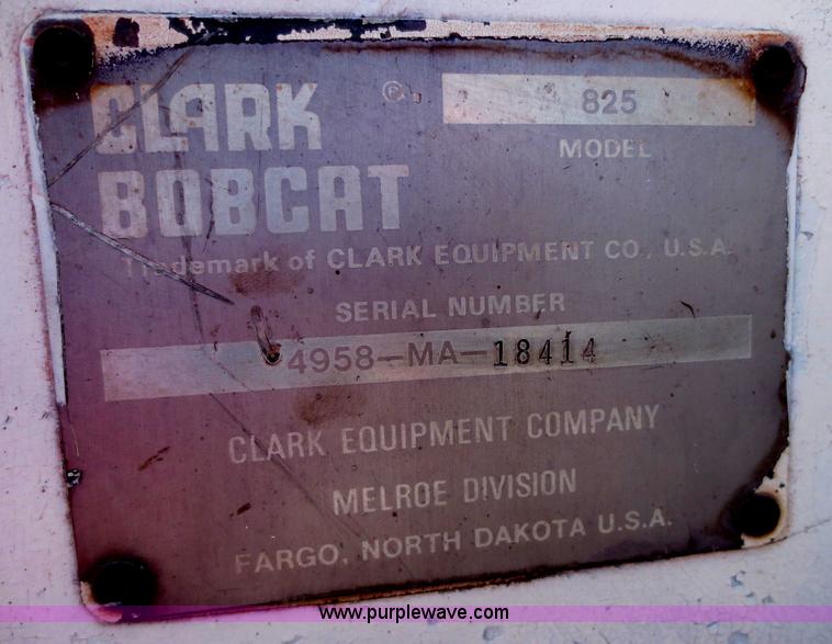 image for item F6899 1980 Bobcat 825 skid steer