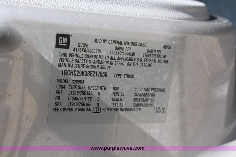 image for item H2503 2008 Chevrolet Silverado 2500HD Ext. Cab pickup truck