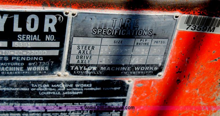image for item H2510 Taylor Y-22-BW0 forklift