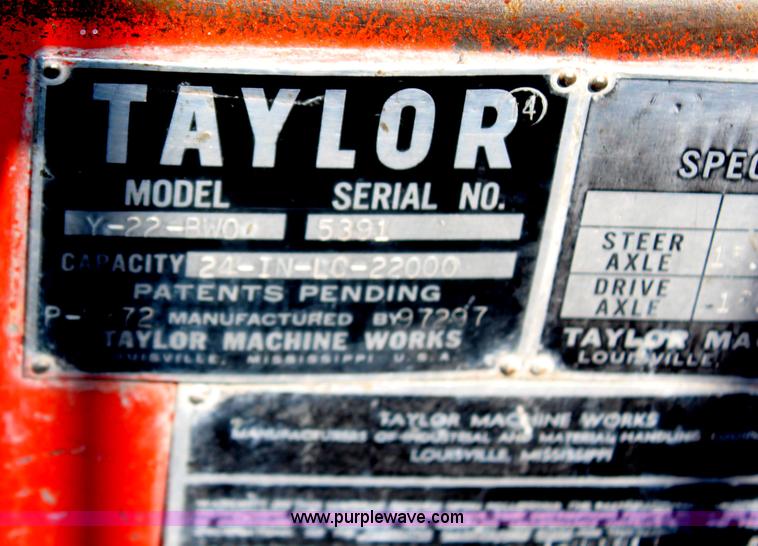 image for item H2510 Taylor Y-22-BW0 forklift