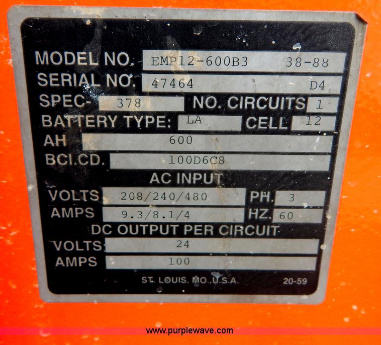 image for item H3315 Forklift battery charger