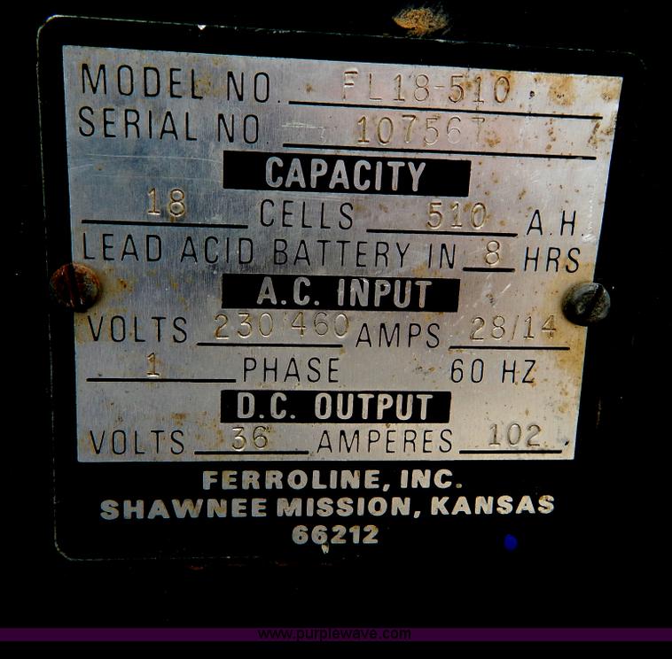 image for item H3319 Forklift battery charger