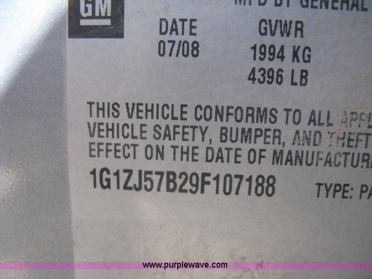 image for item H5456 2009 Chevrolet Malibu LT