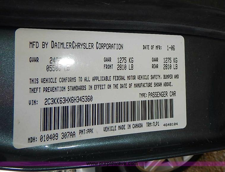 image for item I3637 2006 Chrysler 300C