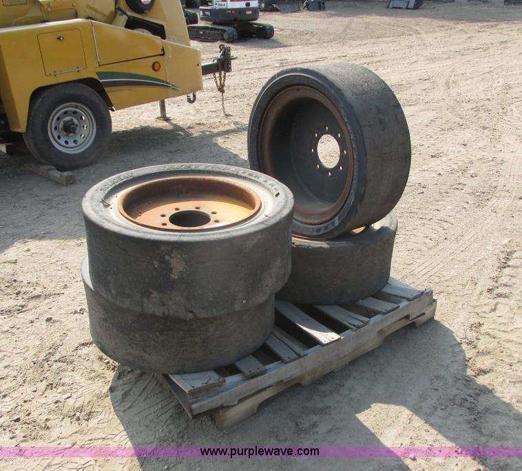 image for item I3944 (4) Solideal Safety Master solid skid steer tires