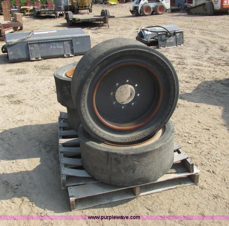 image for item I3944 (4) Solideal Safety Master solid skid steer tires