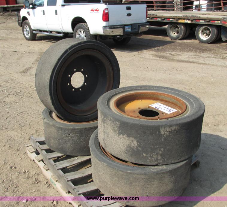 image for item I3944 (4) Solideal Safety Master solid skid steer tires