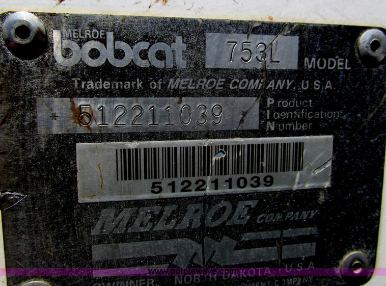 image for item I3954 1994 Bobcat 753L skid steer