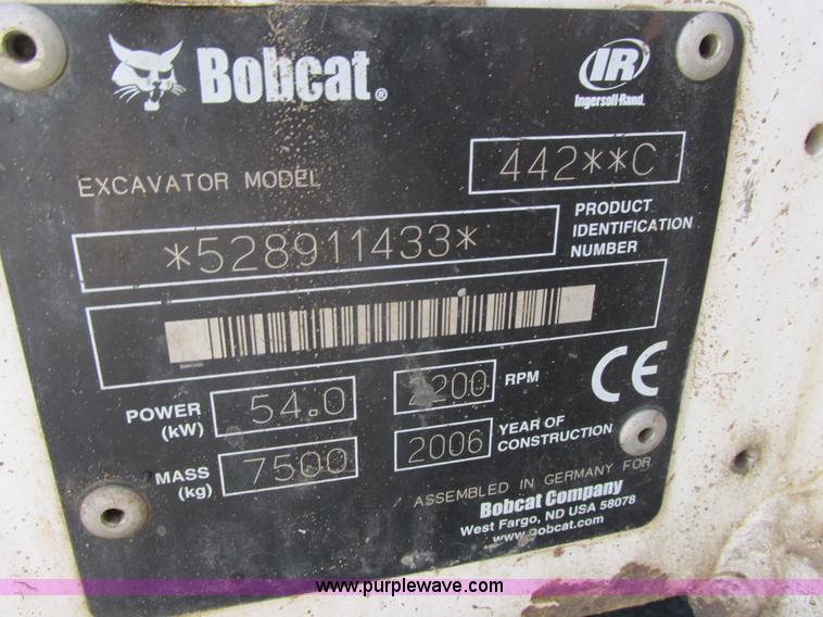 image for item I3969 2006 Bobcat 442C compact excavator