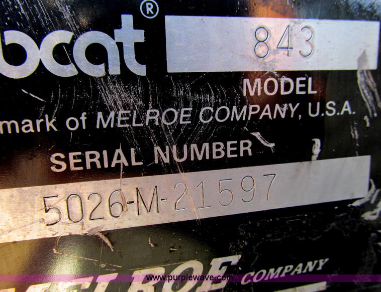 image for item I3979 1985 Bobcat 843 skid steer